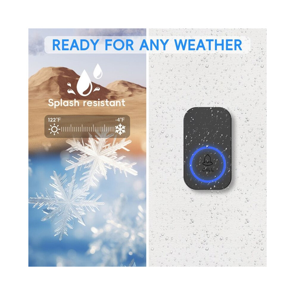 Usb Home Wireless 433Mhz Doorbell Waterproof Welcome Chime Home Door Bell Intelligent 60 Song Melodies Alarm 6031214944297