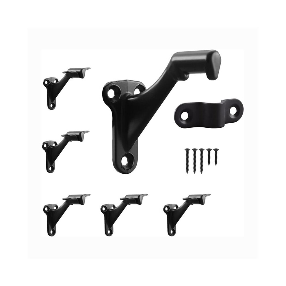 6Pcs Handrail Stair Brackets Heavy Duty Support Hardware For Stairways With Screws, Staircase Hand Rail Bracket 4713321027040