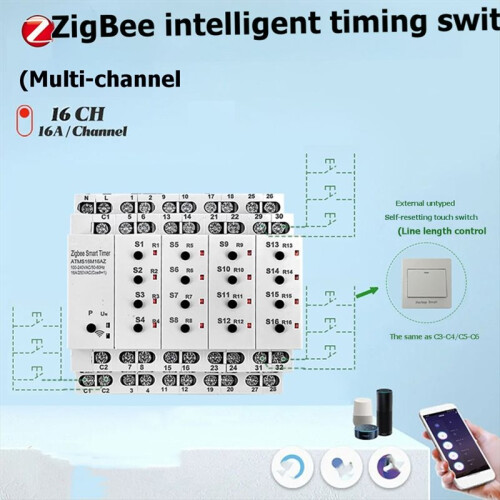 Zigbee  Timer  3600W Graffiti Home  Circuit Breaker App Remote Control Timer Voice  AC110-240V 2