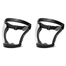 2X Full Face Protective Glasses HD Anti-Dust, Anti-Droplet, Anti-Fume, Electric Welding Riding Protective Mask Black