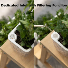 Self Watering Rectangular Plant Pots, Plant Containers with Drainage Holes,Houseplant Window for Succulents, Flowers