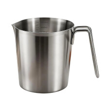 Measuring Jug 1L Stainless Steel, Measuring Cup Metal with Handle, with ML Scale, Dishwasher Safe, Milk Jug