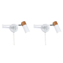 2X Modern Rocking Arm LED Wall Lamp Retractable Swing Arm Folding Wall Light Reading Eye Lamps Indoor Fixtures