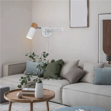 2X Applique Murale LED Moderne à Bras Basculant, Rétractable, Pliable, Lampe de Lecture, Luminaires D'Intérieur pour Chambre à Coucher