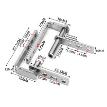 4X Cafe Door Hinges Swinging Door Hardware Saloon Door Hinges for Swinging Door Hinges Hardware for Swinging Silver