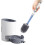 2X Detergent Refillable Toilet Brush Wall-Mounted Long Handle Silicone Brush for Corner Cleaning Tools 3