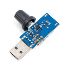 2X -USB-Lüfterregler, Drehzahlregler, Luftmengenregler, Leiser Lüfter, Multifunktions-Drehzahlschaltermodul