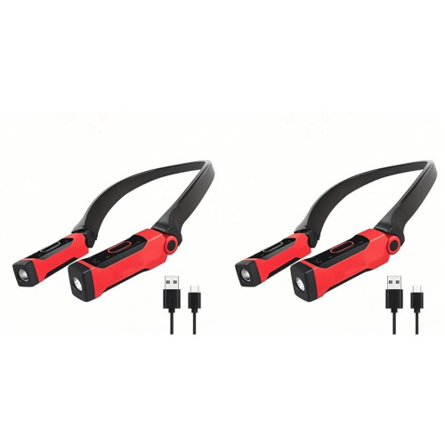 2X Neck Light Machine, Led Neck Light for Reading, Detachable Around Neck Flashlight for Work ,Grill,Repairing