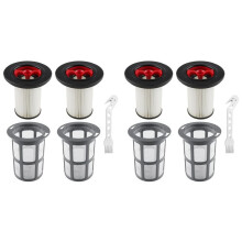 4x Vervangende Filters en Pluisfilter voor  Unlimited Gen2 Series 8 HEPA Stofzuigers 12036642 12023349