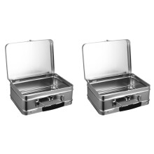 2X Witte Blikken Opbergdoos met Handvat, Grote Capaciteit, Desktop Ganizer Cadeaublik, Draagtas voor Snoepmunten, Ijzeren Blikken Doos