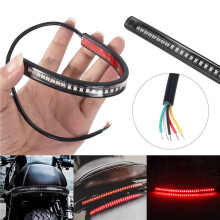2X Universal Led Light Strip Tail Brake Stop Turn Signal 48LED 7.68 Inch Flexible Led Light for Motorcycle