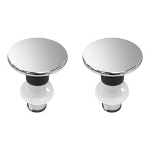 2X Polished Chrome 972098A Bathroom Sink Push & Seal - Drain Stopper Assembly,Part Number is 35338-06XX