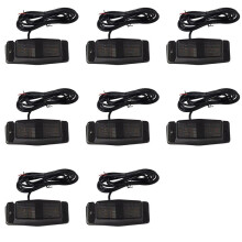 8X Gerookte Amberkleurige LED-Markeringslamp voor de Grille van voor , voor , , voor , Vrachtwagen, Vrachtwagen, Voorste Dubbele
