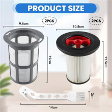 4x Vervangende Filters en Pluisfilter voor  Unlimited Gen2 Series 8 HEPA Stofzuigers 12036642 12023349