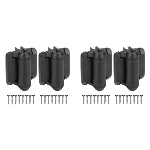4pcs Self Closing Gate Hinges with Safety Cap,Pool Gate Hinges with Alignment Legs Adjustable Fence Hinges
