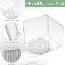 50 Stuks 10,4 mm CD Jewel Cases Standaard Enkele Transparante CD-Hoes DVD-Hoes Bescherming Vervangend