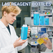 8 Plastikflaschen mit Luftdichtem Verschluss, 8 Oz/250 Ml, Weithals-Flüssigkeitsbehälter, Wiederverwendbare PP-Plastikflaschen mit Messbecher