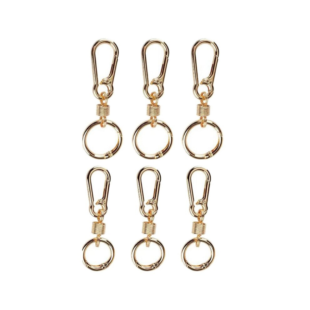 6 Pcs Zipper Locks For Backpacks, Opening Spring Carabiner Clasps For Travel Luggage, Suitcase, Handbags And Keys 4711289062493