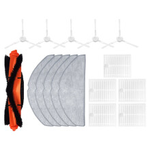 Compatibile con per Robot Vacuum S20 / D106 Accessori Spazzola Principale Spazzola Laterale Filtro HEPA Parti di Ricambio (16 Pezzi)