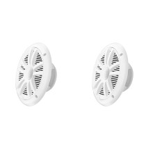 2X Haut-Parleurs Marins 6,5 Pouces 120 W, Étanches, Stéréo, pour Yachts, Voiturettes de , Camping-Cars, VTT, UTV, Bateau, Sauna, Blanc.