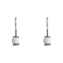 2X Detergent Refillable Toilet Brush Wall-Mounted Long Handle Silicone Brush for Corner Cleaning Tools