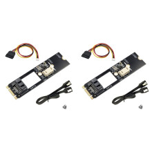 2X M.2 -Adapter M.2 NGFF Naar SATA3.0 7-Pins Adapter M2 Key-B Naar SATA3.0-Adapterkaart voor 2242 2260 2280 M.2 SSD