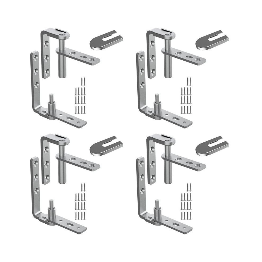 4X Cafe Door Hinges Swinging Door Hardware Saloon Door Hinges For Swinging Door Hinges Hardware For Swinging Silver 6033420737915