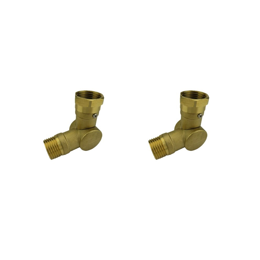 2X Garden Hose Swivel Adapter 180 And 360 Degree Metal Swivel Connector Adjustable Faucet For Irrigation Driveway Gold 6031281817401