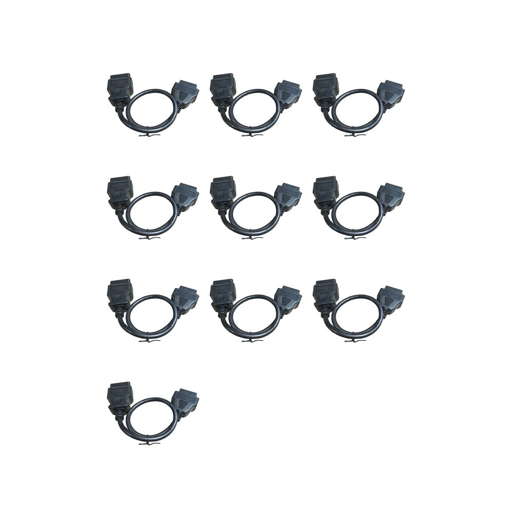 10Pcs 0.5M Obd2 16Pin Extension Cable Car Obd Connect Extend Adapter Wire Elm327 Obd Ii Obd2 Extension Connector Cord 4712272265815