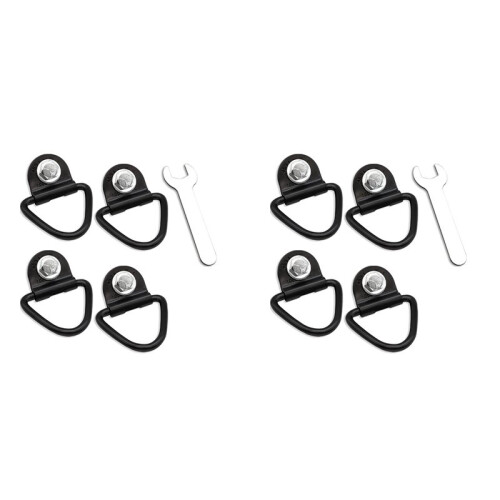 8 Pack Tie Down Kit for Ruffland Kennel - Tie Down D-Ring Kit, 1000lb Load Capacity, with Wrench - Easy Installation 1