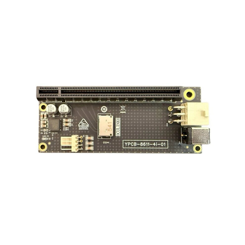 Oculink Sff-8611 To Pcie X4 Adapter Board Oculink Sff8611 To Pcie 4.0 Adapter With Gpu 6Pin Port 12V 5.5X2.5 Power Port 4713091485385