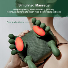 Electric Kneading Shoulder and Neck Massager Imitates Human Hands to Knead Massage Finger Pressure Deep Massage Muscle Relax