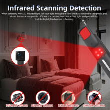 Verborgen Cameradetectoren, Anti-Audiomonitordetector, Signaalscanner, GPS-Tracker, Detectie van Verborgen Apparaten voor Hotels.