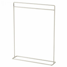 (Silver,35*31cm/13.78*12.2in)Simple Doll Metal Clothes Rack Miniature Hangers Dollhouse Accessories Furniture