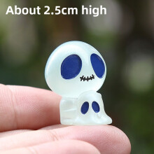 (Squatting)Figura miniatura fantasma resina con efecto brillo para entusiastas del hogar decoración