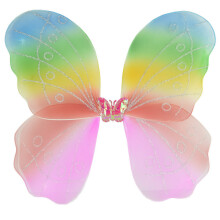 (Wing)Abbigliamento da ballo Halloween con gonna a rete arcobaleno ali singolo strato per bambini festa