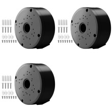 3X Kamera-Anschlussdose, Kabel, Tiefe Basis für Wasserdichte Dome-/IP-Kamera-Halterung, Überwachungs-Dome-Halterungen