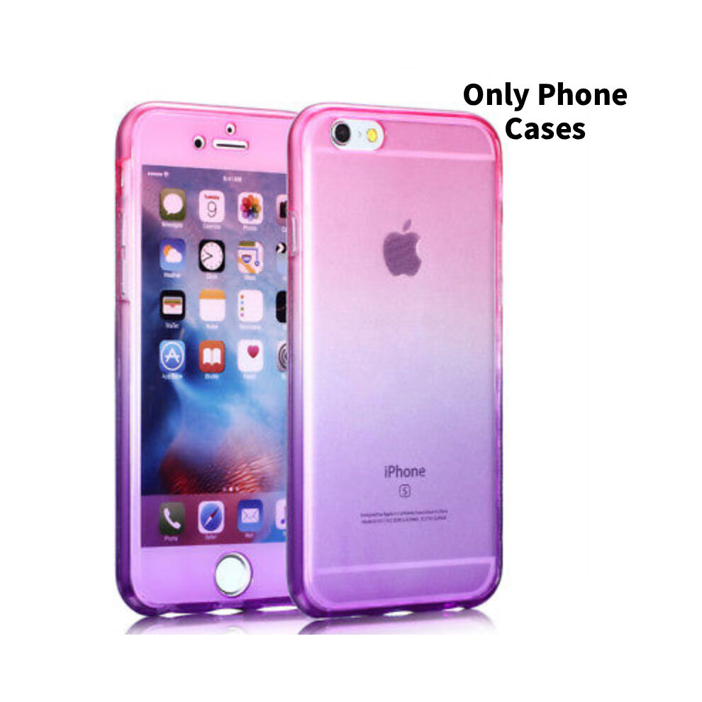 (Pink Purple, Iphone7plus) Tpu Phone Transparent Case Padded Splice Resistant Functionality Drop Pink,Purple 699792941310