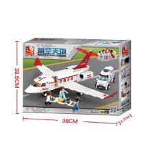 (White 335Pcs) Airplane Building Blocks Assembly Toy Aviation Model Puzzle For Children Fun