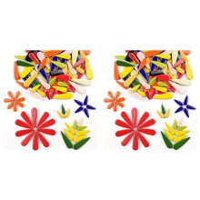 2X 100g Pack Droplet-Shaped Ceramic Mosaic Tiles, DIY Handmade Colorful Irregular Shaped Ceramic Pieces for Crafting