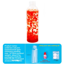 (Underwater Volcano)Conjunto de experimento científico hecho a mano explosión volcán lluvia arco iris simulado