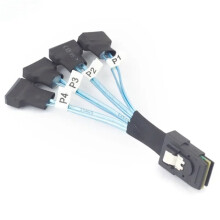 4X SAS SFF-8087 to 4X Male 3.0 SSD High Speed Data Transfer Cable 1 to 4 0. Computer Cables Hardware Cables