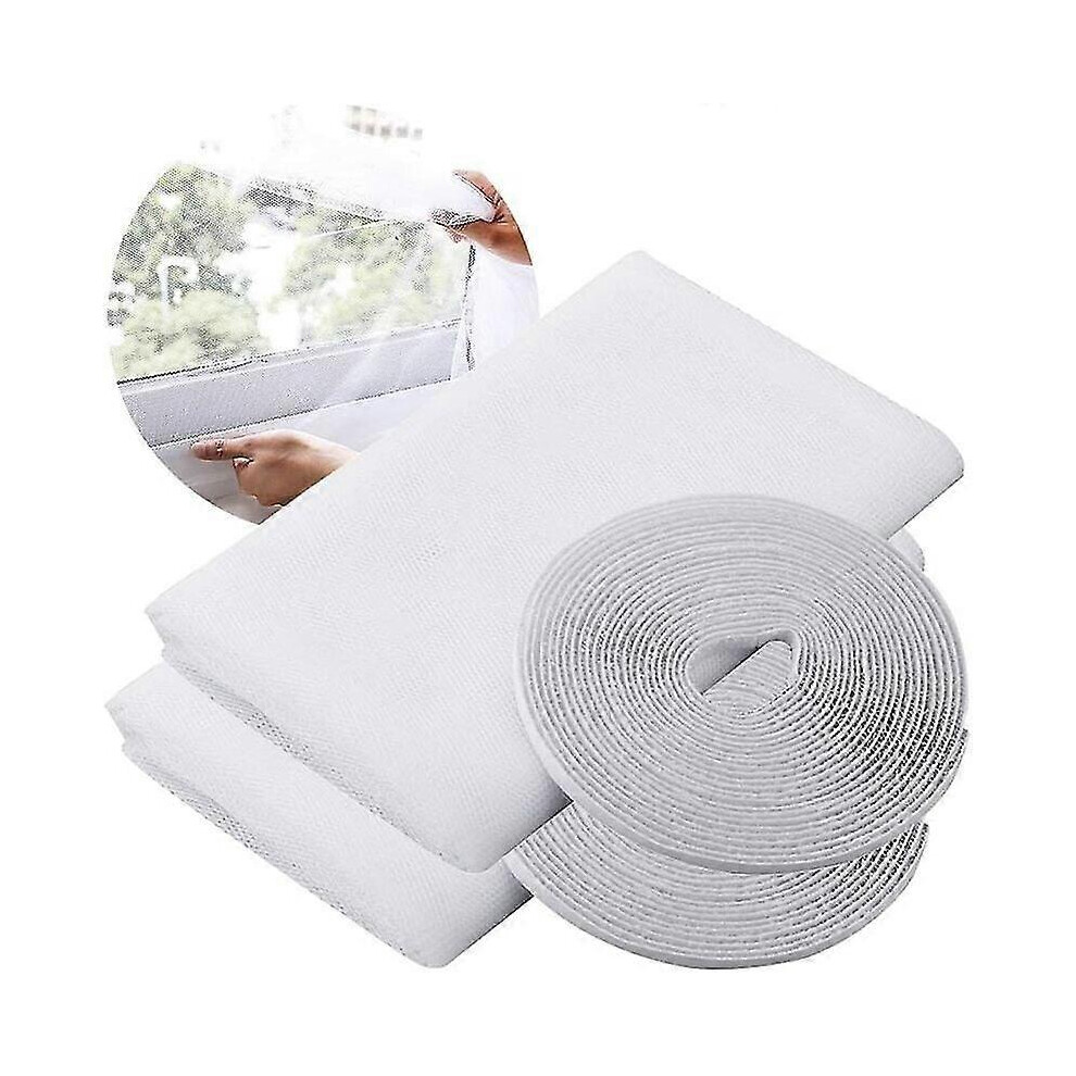 Mosquito Nets For Window, Insect Stop Standard Window Mosquito Net, Window Net, With 2 Rolls Self-adhesive Strips, 2 Packs, 150cm X 200cm Edition 0619