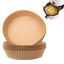 100pcs Disposable Hot Air Fryer Paper Liners, Compact Fryer Paper Liners, Brown Edition 0619