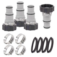 4Pack Pool Hose Adapter,Type A Pool Hose Connector for 1.5/1.25 Inch Vacuum Hose Adapters, Threaded Edition 0619