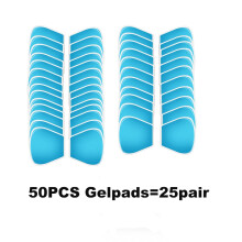(50pcs GelPads) Rechargeable EMS Neck Massager Electric Neck Massage EMS Cervical Vertebra Massage Patch for Muscle Pain Relief Massage Pads
