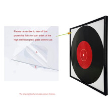Black Music Record Album Frame 4-Pack, Display 12 Inch X12 Inch Vinyl LP Covers, Includes Hanger