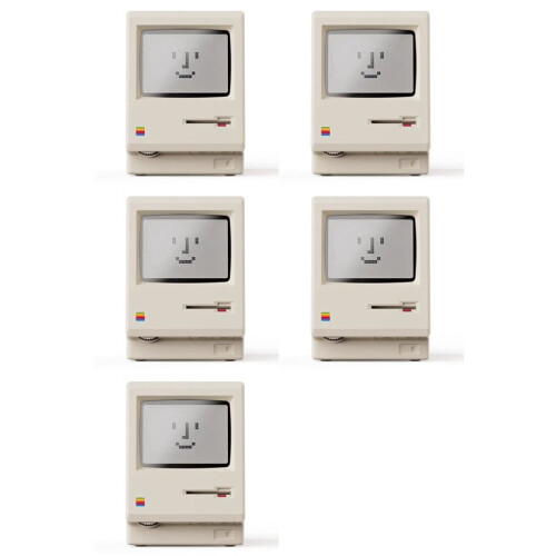 5X New Maclock Retro Clock Creativity Alarm Clock Student Specific Wake  Artifact Desktop Decor Computer Keyboard