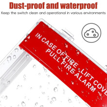 2X Fire Alarm Cover Pull Station Cover Protective Guard for Manual Call Points, IP67 Waterproof Wall Mounted Safety Case