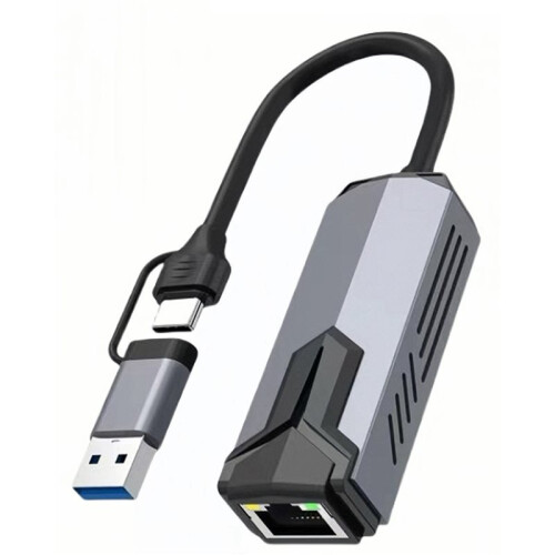 2X New 2.5G Wired Network Card USB 3.0 TYPE C RTL81527 Adapter 2500 Mbps High Speed for  Pro Computer Tablet 2